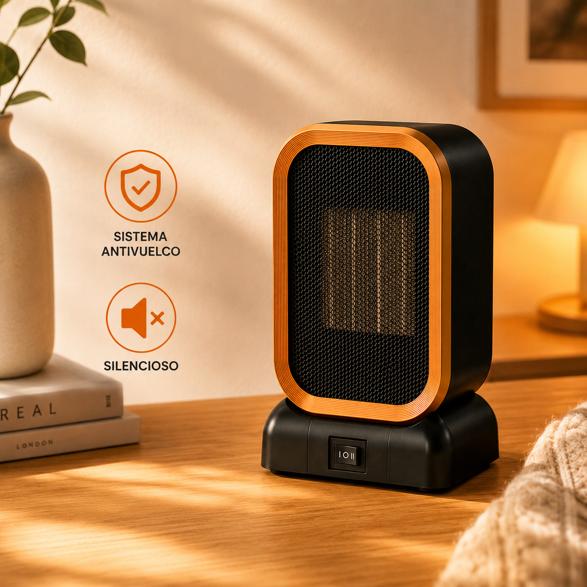 Calefactor eléctrico cuadrado 1000W