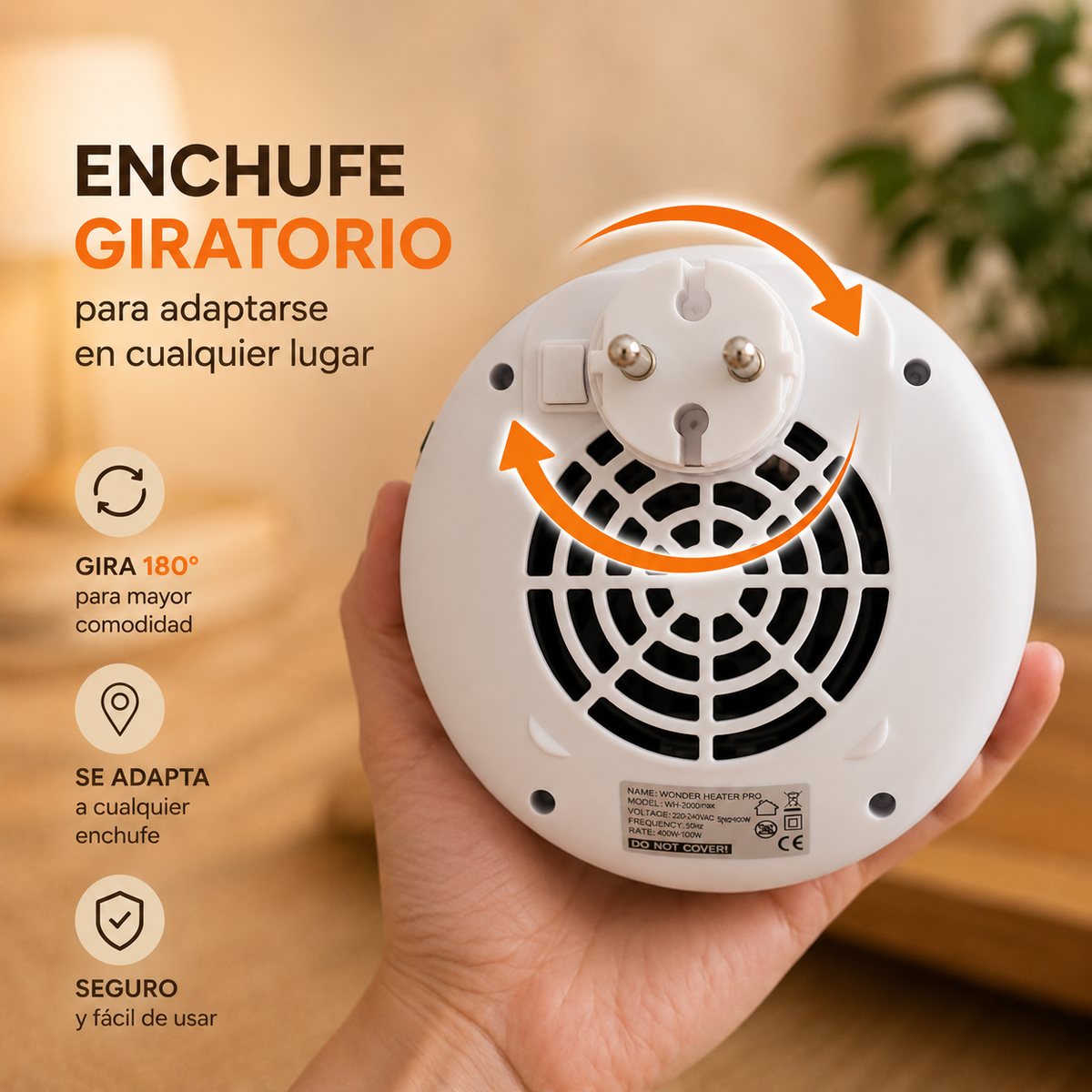 minicalefactor termocerámico portatil