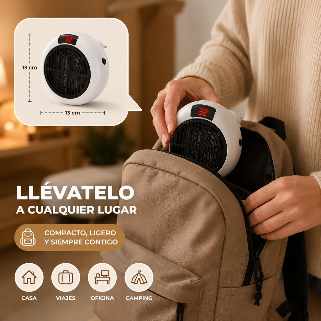 minicalefactor termocerámico portatil