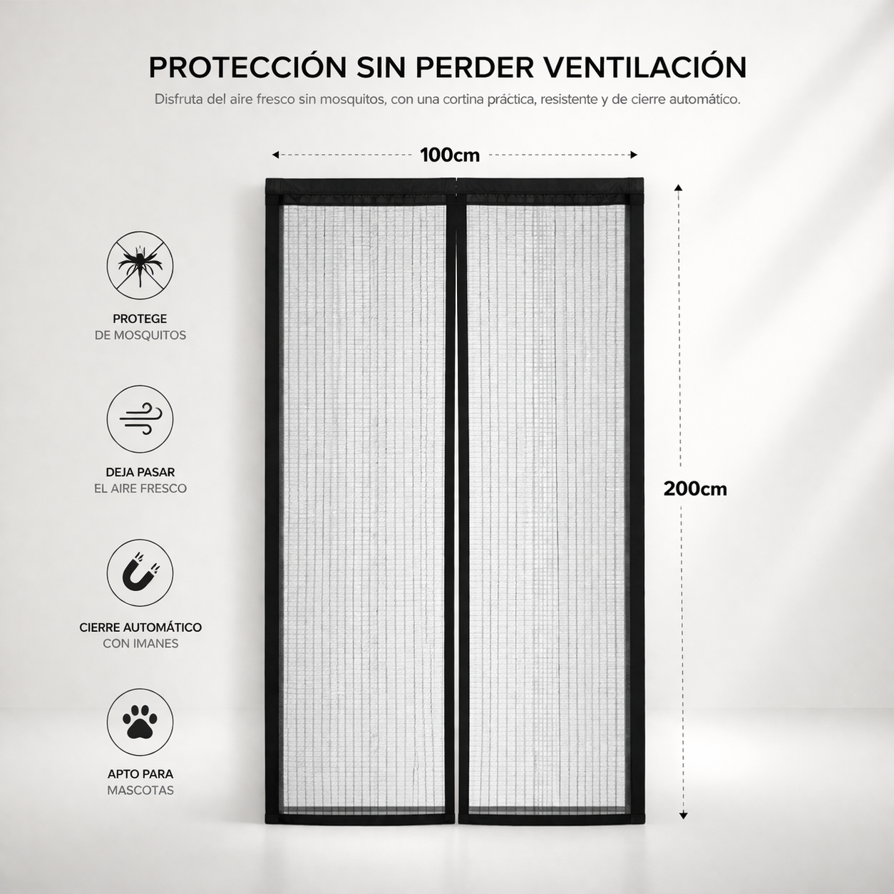 Cortina Mosquitera Magnética Universal